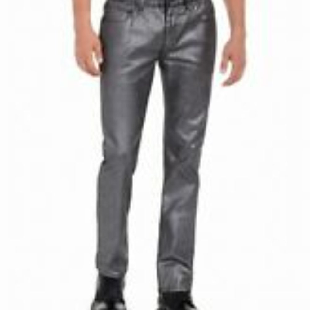 INC Mens Jeans Gray Size 32 Slim Fit Shiny